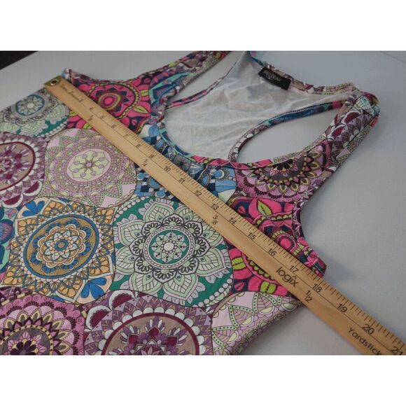 Women's Multicolor Geometric Print Tank Top M - Picture 4 of 8